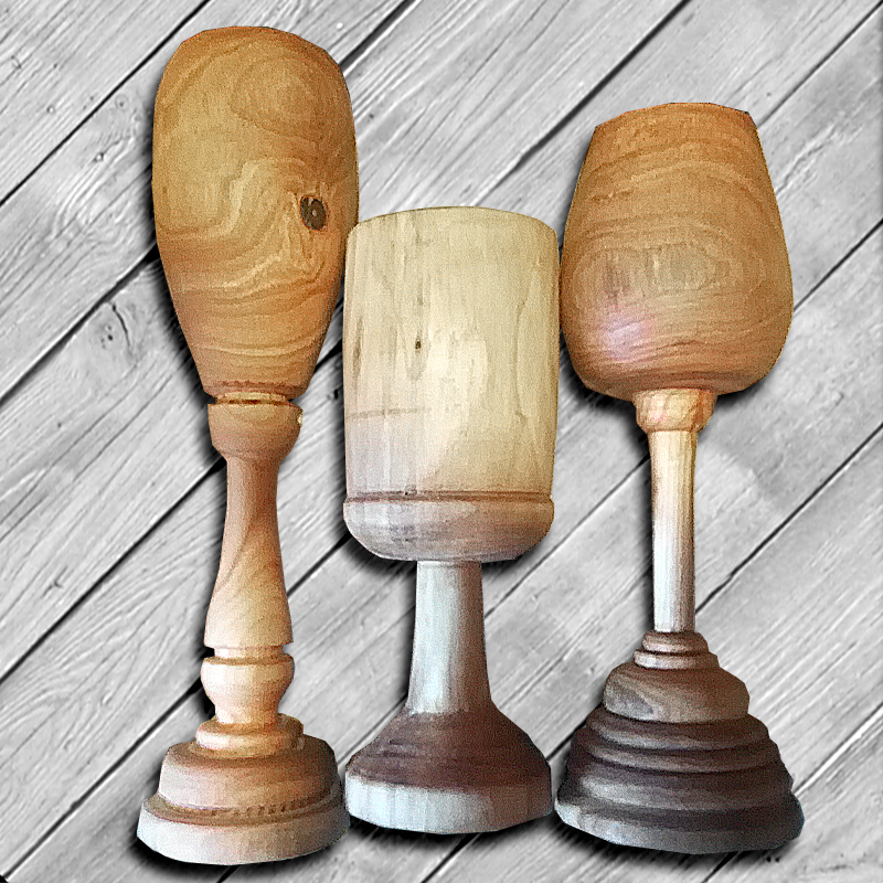 Holzkelche gedrechselt